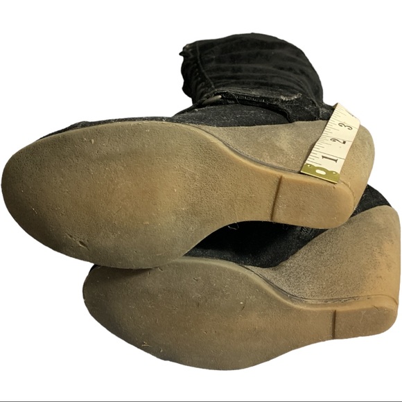 SPRING Winter BlackLace Up  Suede  Up to knee   Size 9 - Picture 9 of 10